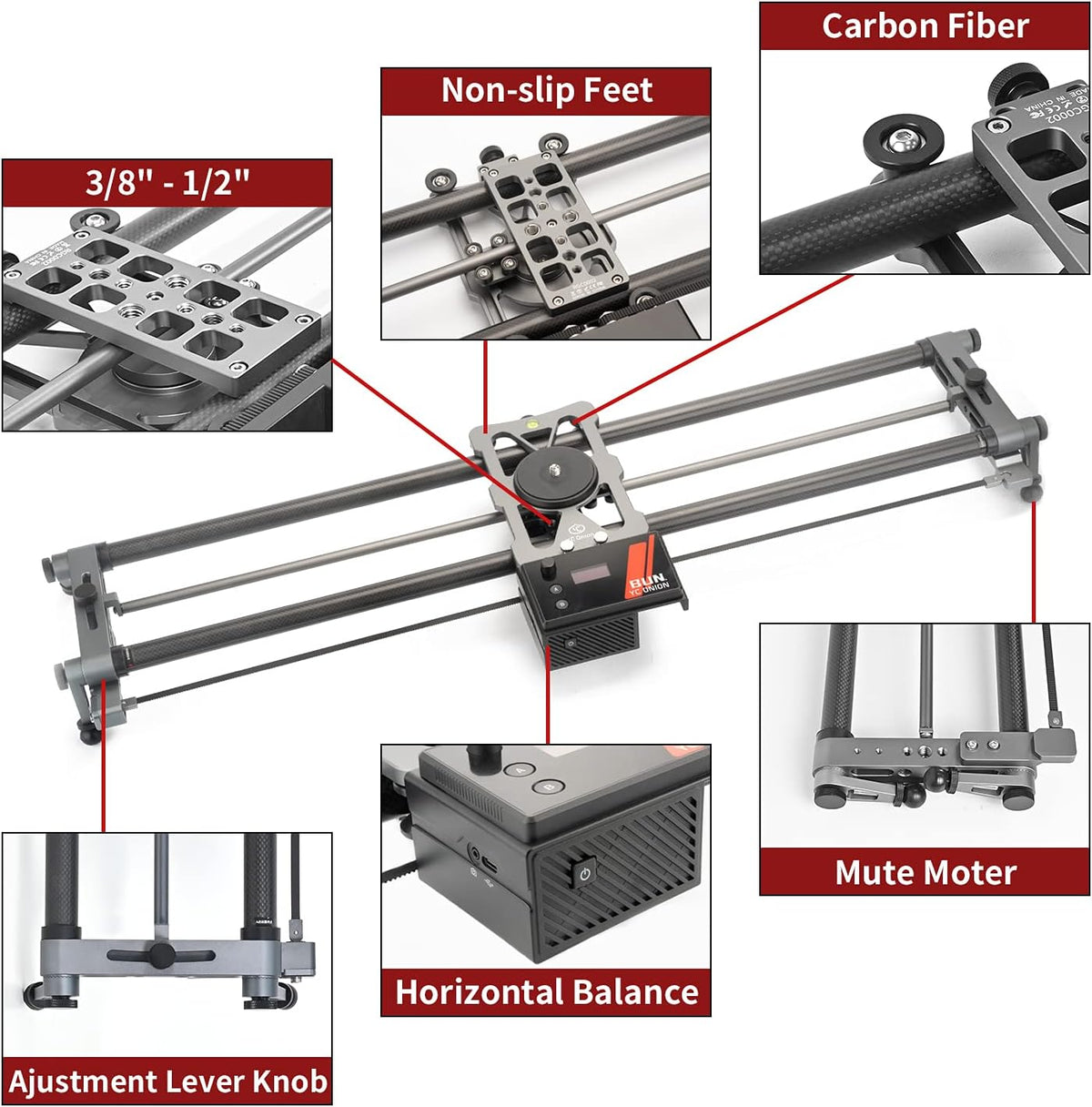 Motorized Camera Slider 120cm Carbon Fiber S149