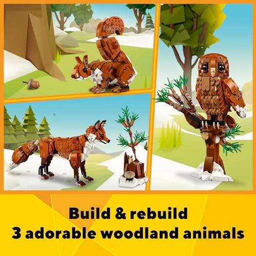 Red Fox Forest Animals Building Toy F4703