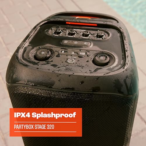 Portable Party Speaker with Telescopic Handle & Wheels (Black) B46591