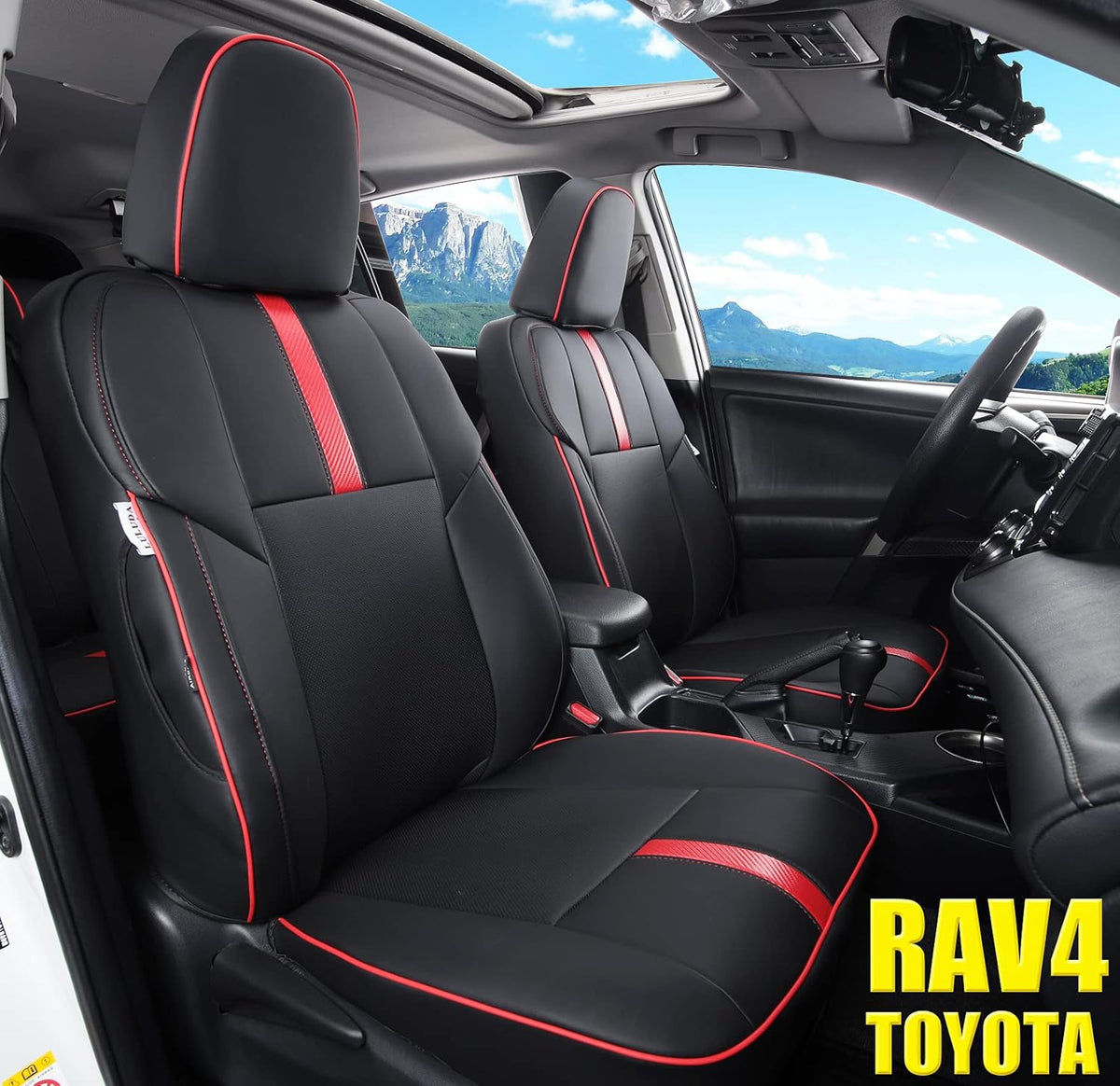 Waterproof Faux Leather Full Set Car Seat Covers L396374