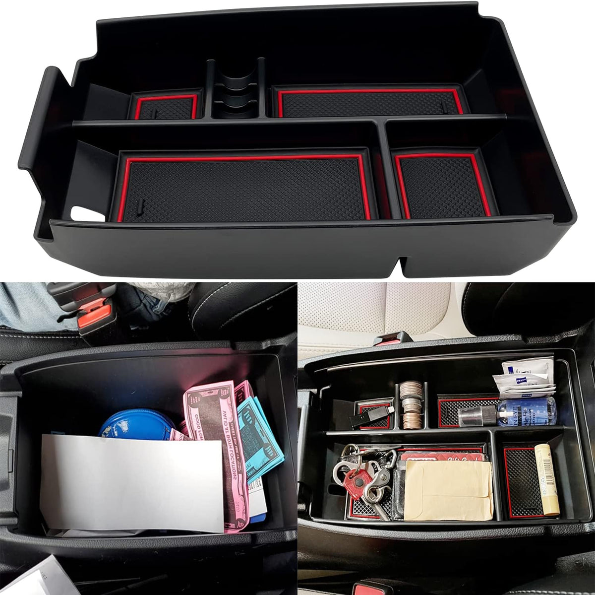 Black Center Console Tray Organizer Z242320