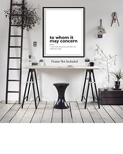 11x14 unframed typography wall art K932