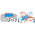 Criss Cross Crash Toy Car Track Set with Motorized Booster X525512