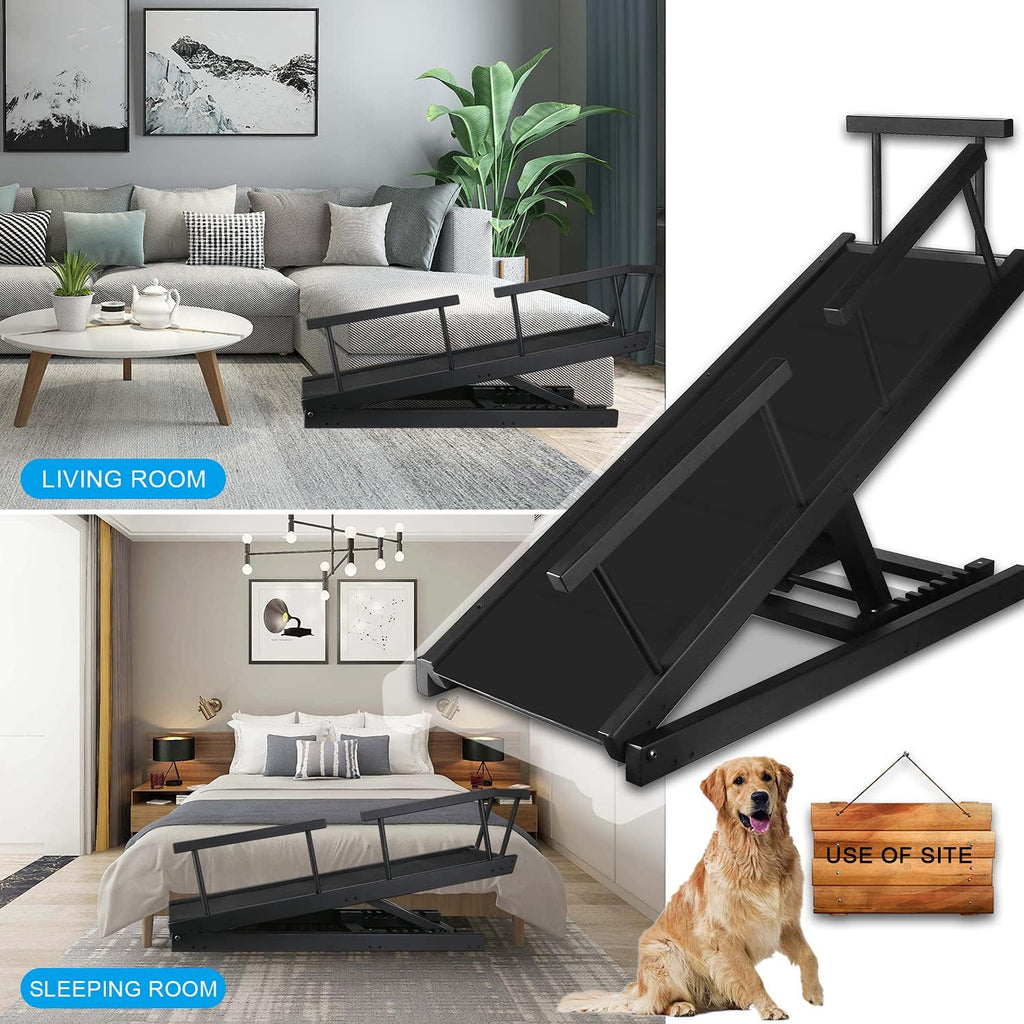 Adjustable Foldable Non-Slip Pet Ramp with Side Rails X912682