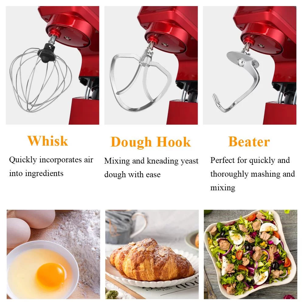 7.5Qt 660 Watts Red Tilt-Head Stand Mixer Y387217