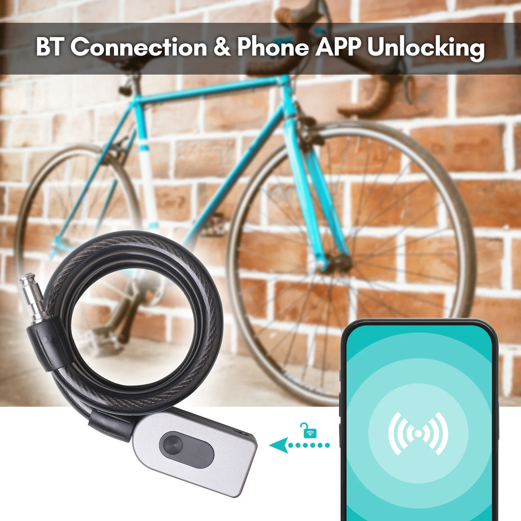Keyless Cable Lock with Built-In Battery B6962
