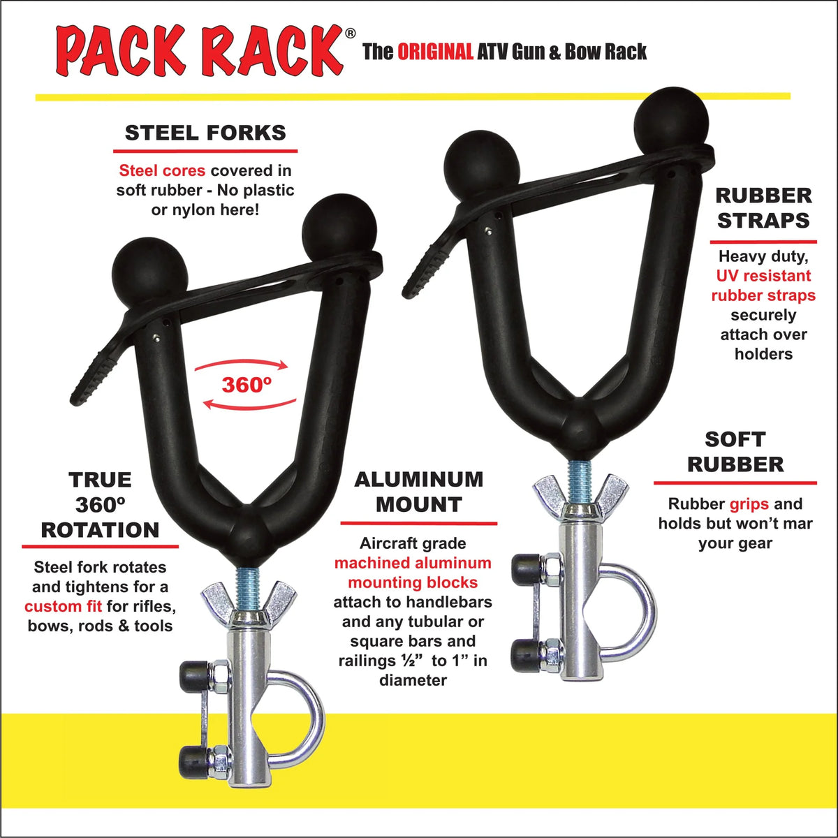 Single Pack Rack Sportsman Gun/Bow Holder K631