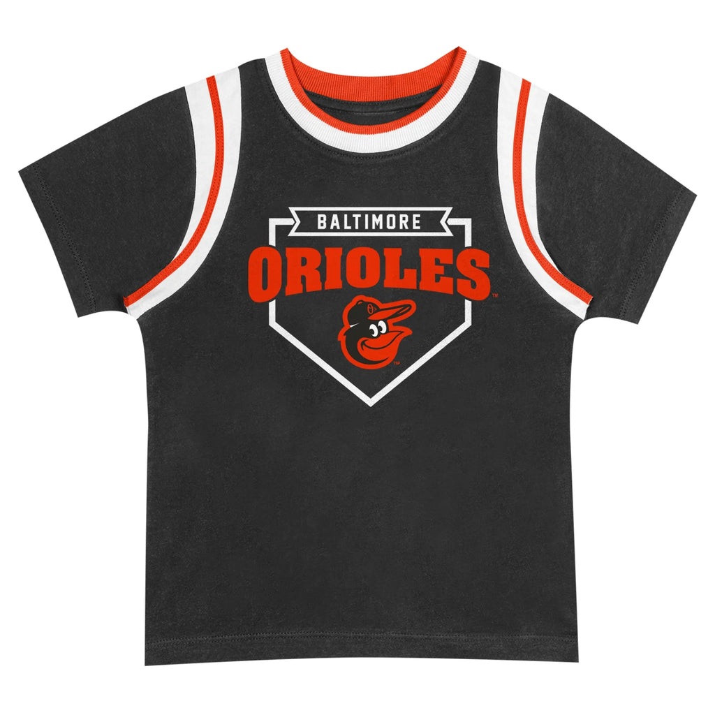 Black/Gray Baltimore Orioles T-Shirt & Shorts Set N286