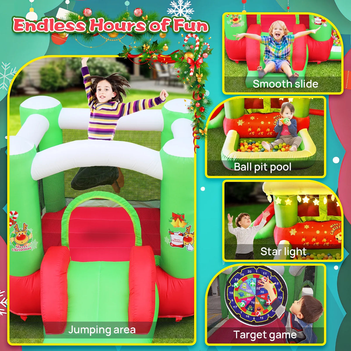 80" x 91" Inflatable Bouncer with Blower D987860