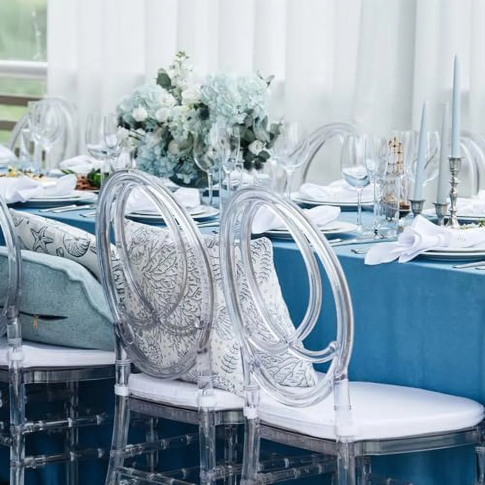Set of 4 Clear Acrylic Dining Chairs U86215