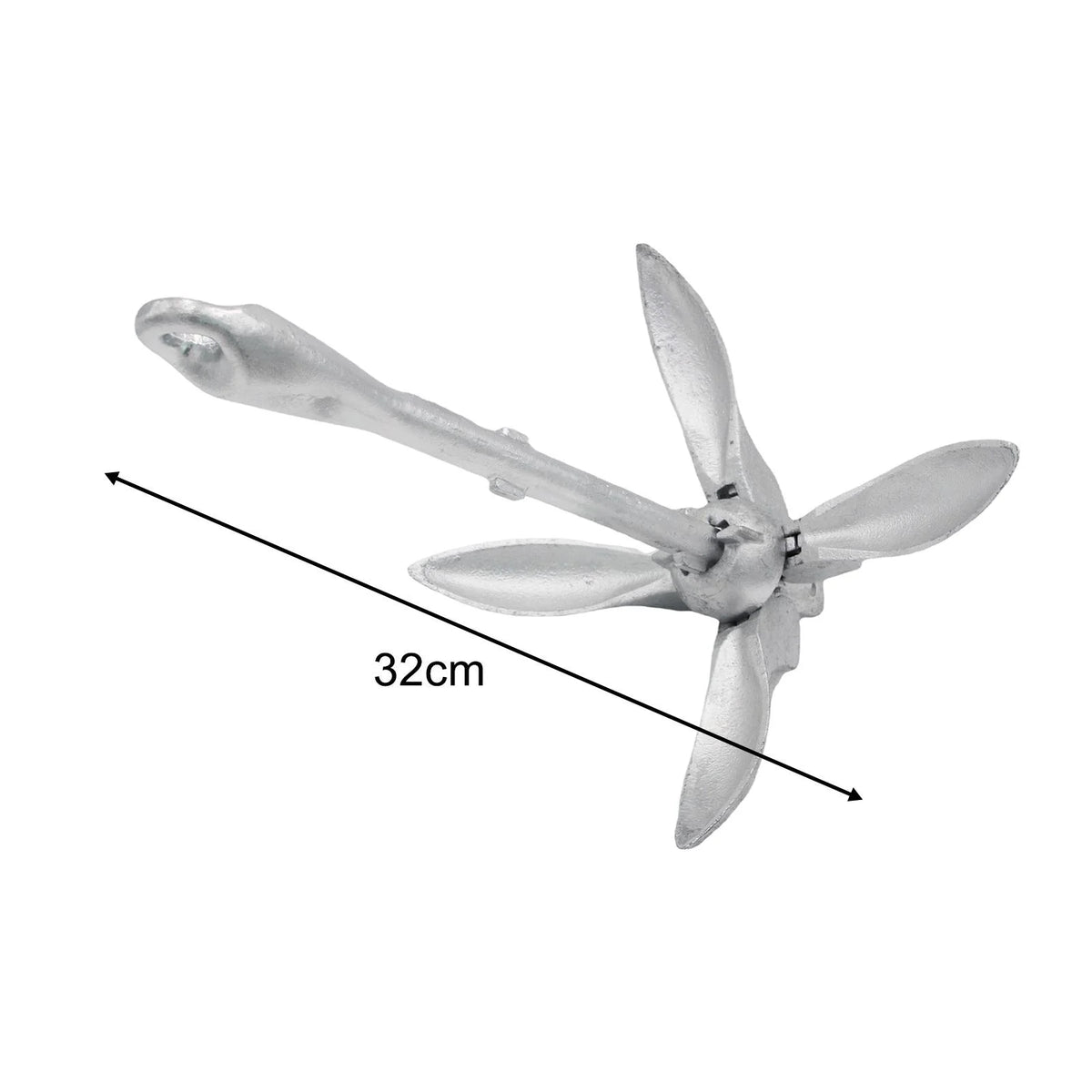 Carbon Steel Grapnel Boat Anchor 1.5KG I510