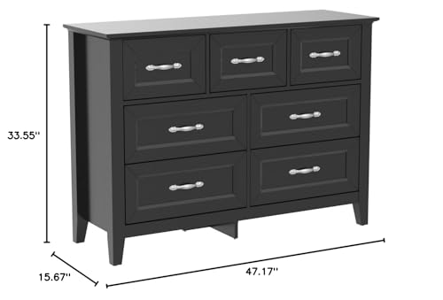 Beige 6 Drawer Wood Dresser L20643