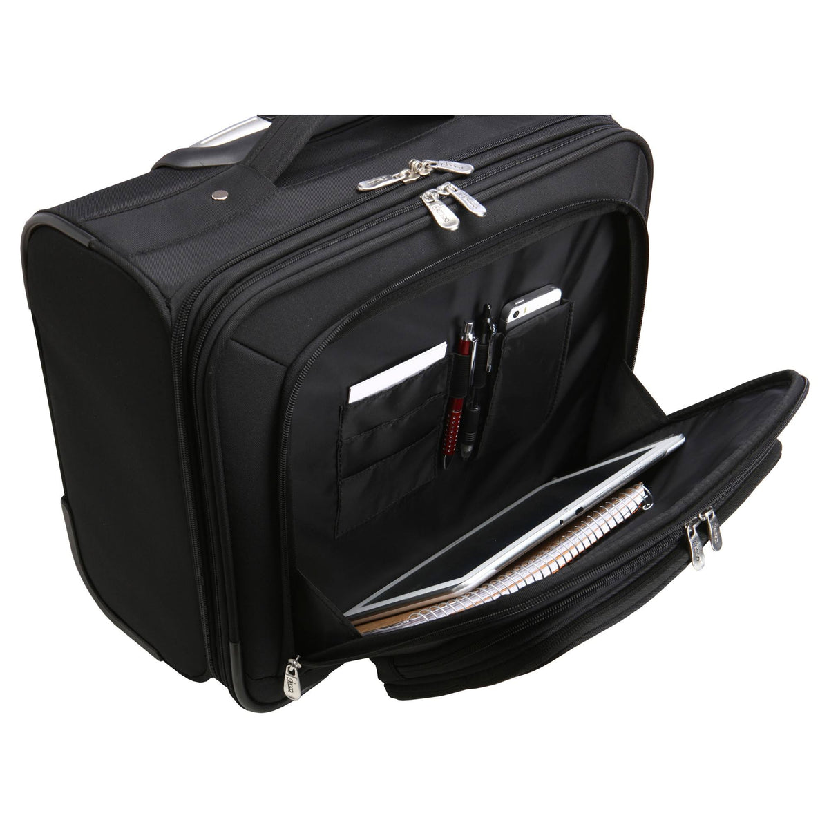 Black 14x22 2-Wheeled Laptop Travel Case V95141