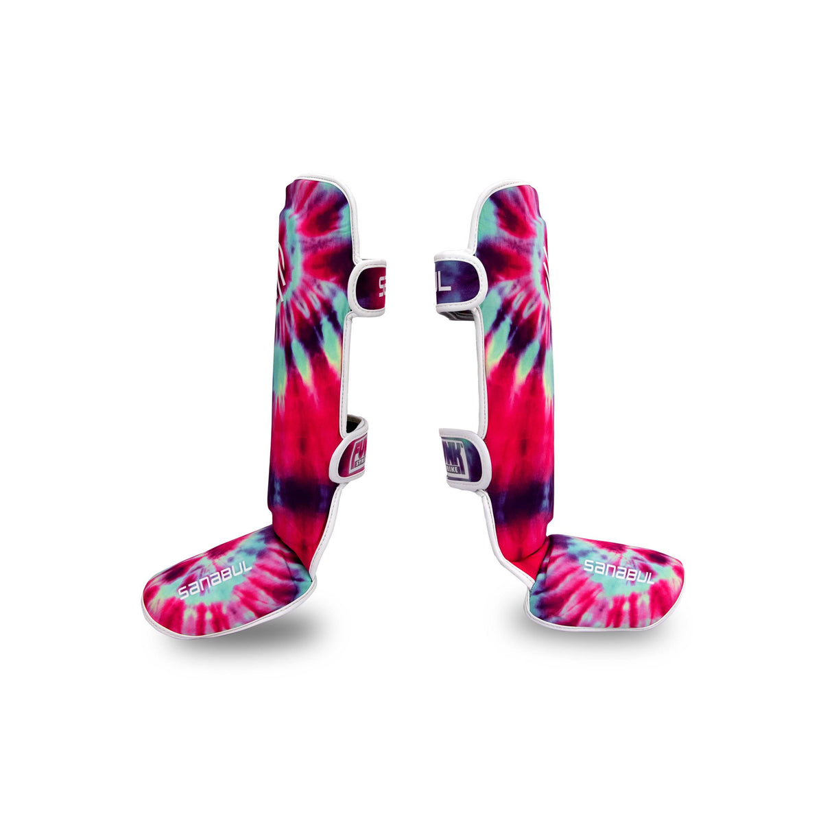 Purple Swirl Hook & Loop Shin Guards H921