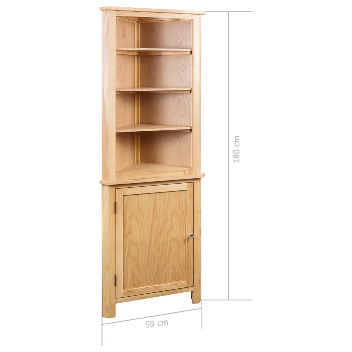 Solid Oak Wood Corner Cabinet G199600