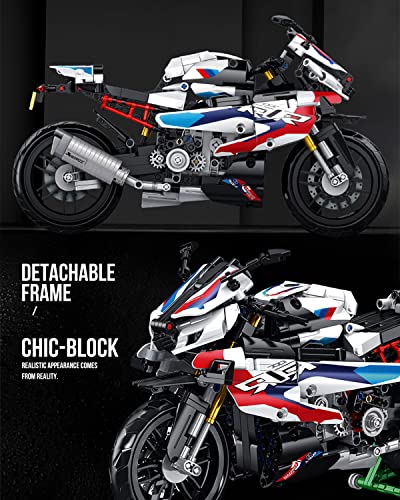 Motorcycle Model Building Blocks Set, 912 Pieces L901807