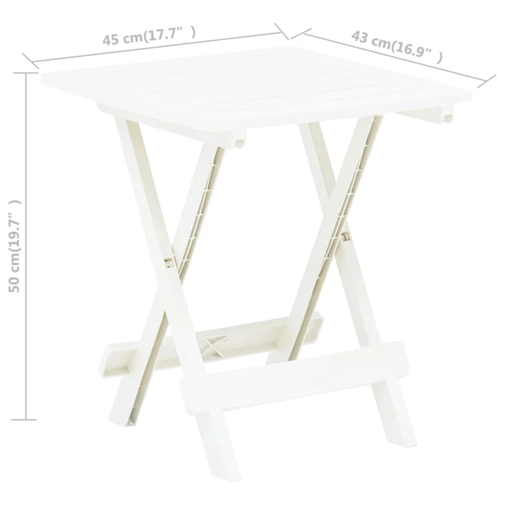 Folding Patio Table White V950