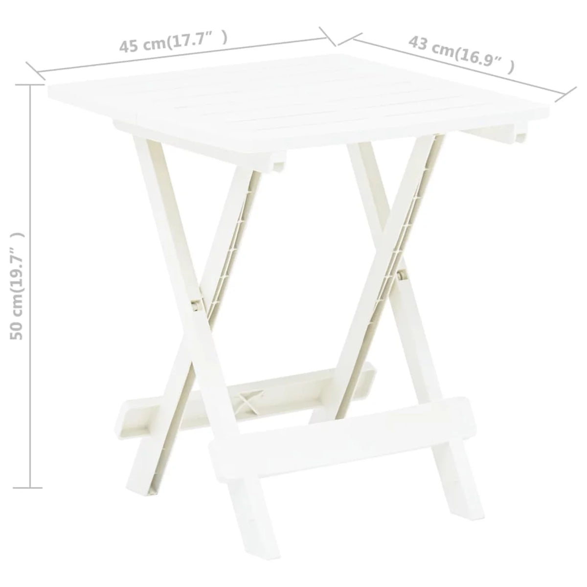 Folding Patio Table White V950