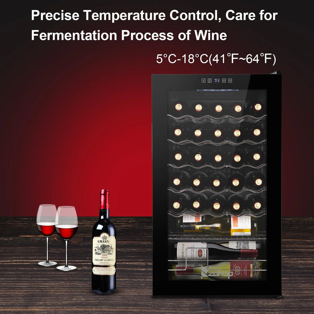 Black 34 Bottle Electronic Wine Cabinet N315814