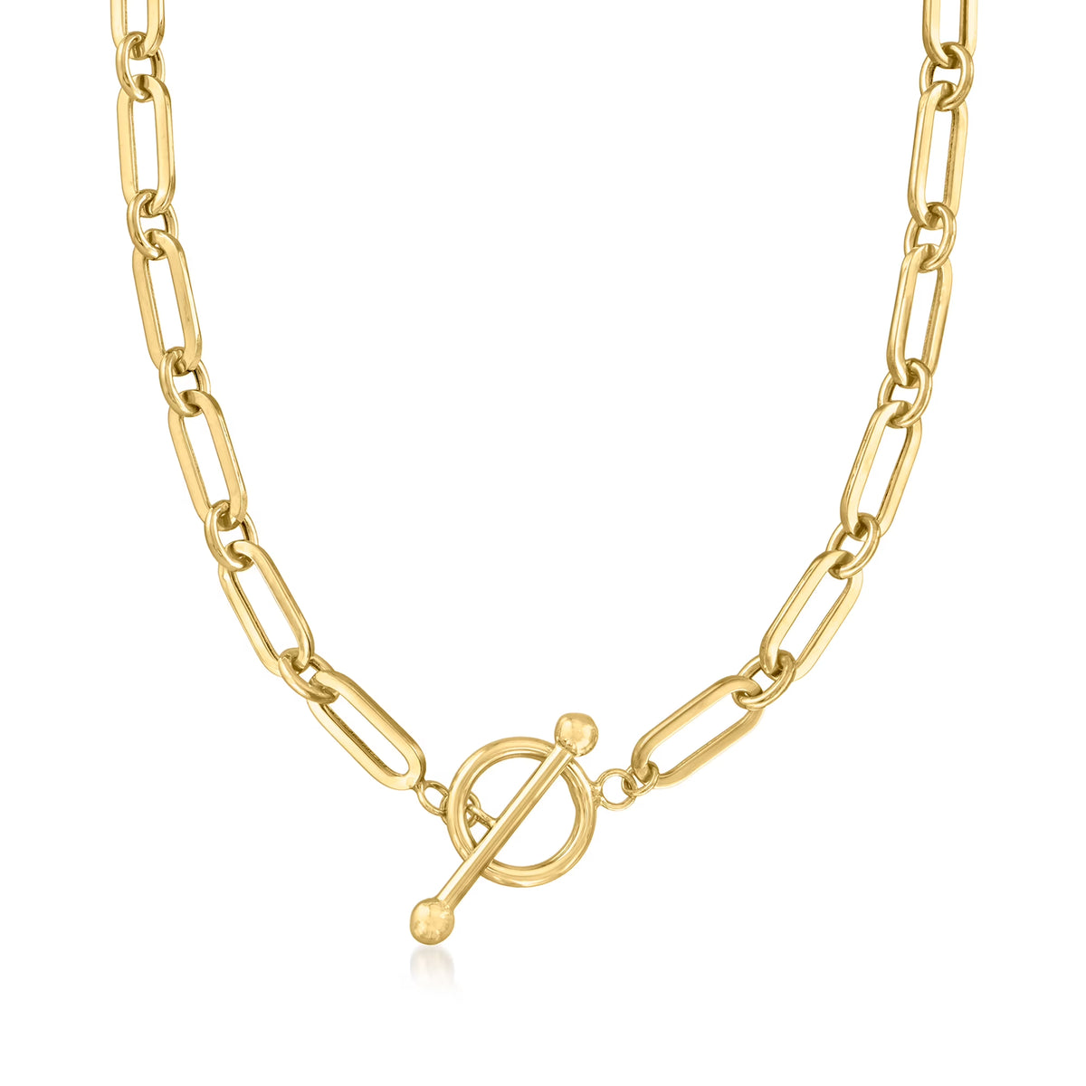 10kt Yellow Gold Paper Clip Link Necklace S29892