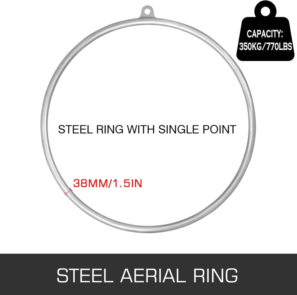 Silver Stainless Aerial Hoop with Accessories K65080