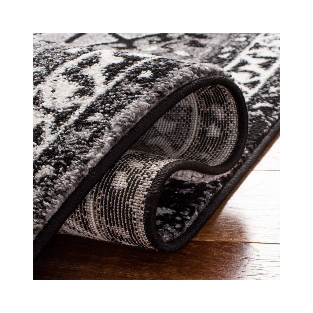Grey / Black Vintage Rug N7836