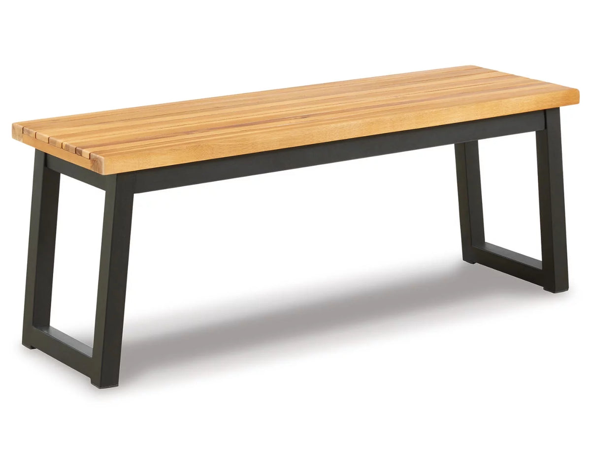 Outdoor Dining Table Set (Set of 3) Brown/Black M531179