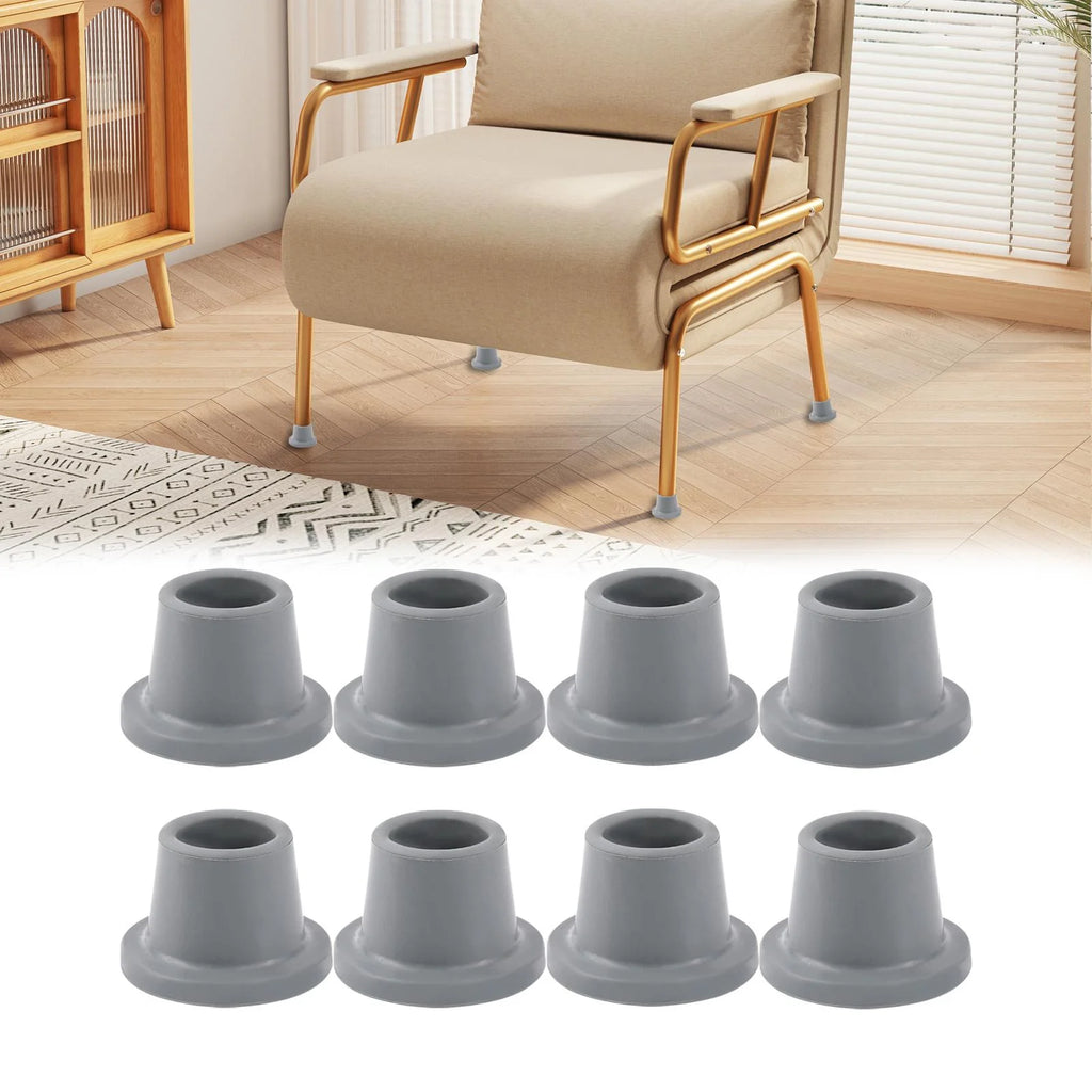 8x Shower Chair Feet Gray Rubber F690