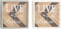 Geometrical Wooden Wall Decor Set of 3, 15 in x 15 in K40050