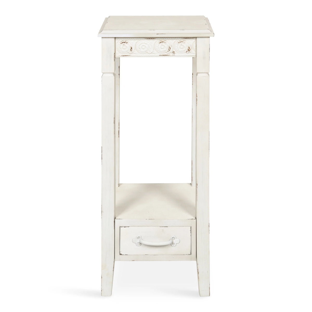 Soft White Wood Accent Table or Plant Stand O460