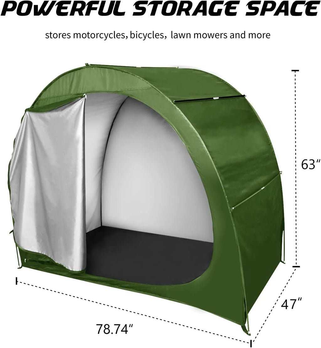 Semicircle Green Waterproof Bike Storage Cover S18861