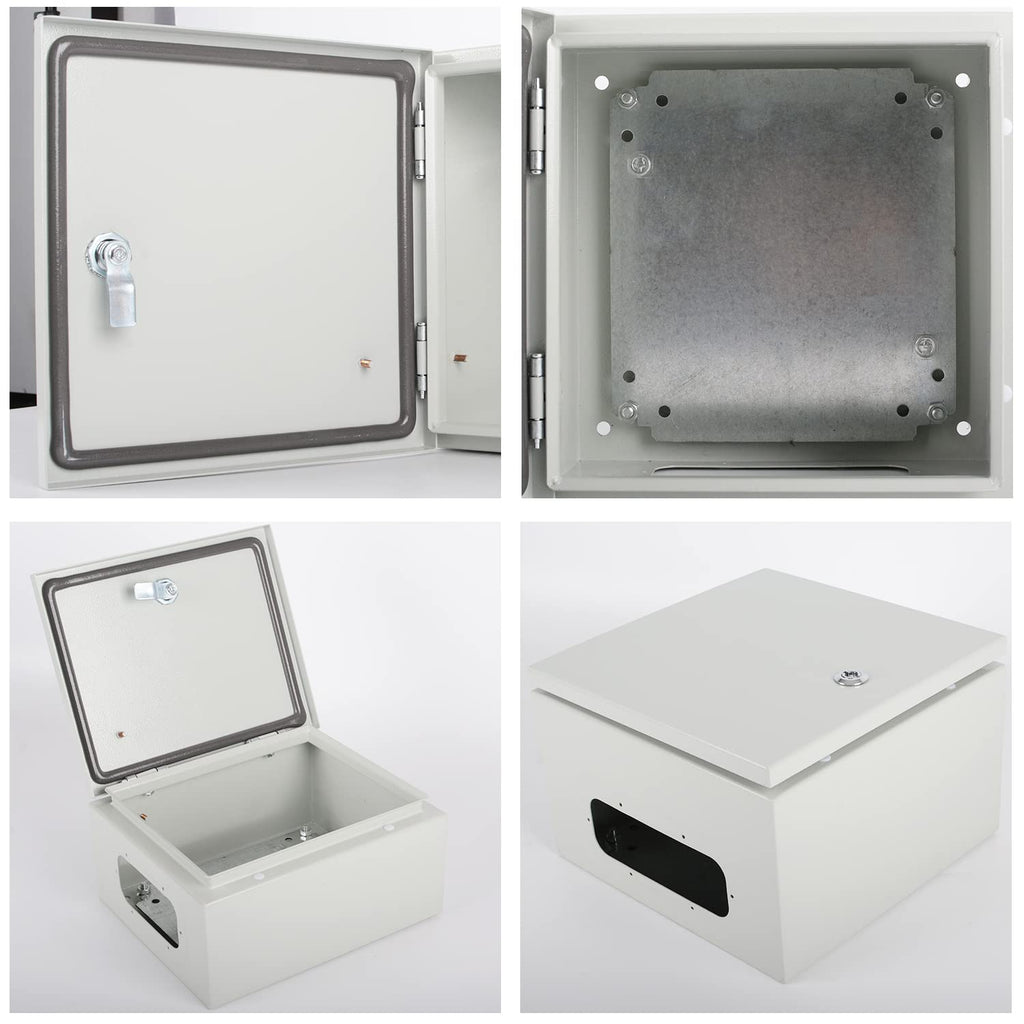 16 x 16 x 6'' NEMA 4X Steel Electrical Box with Mounting Plate F742557
