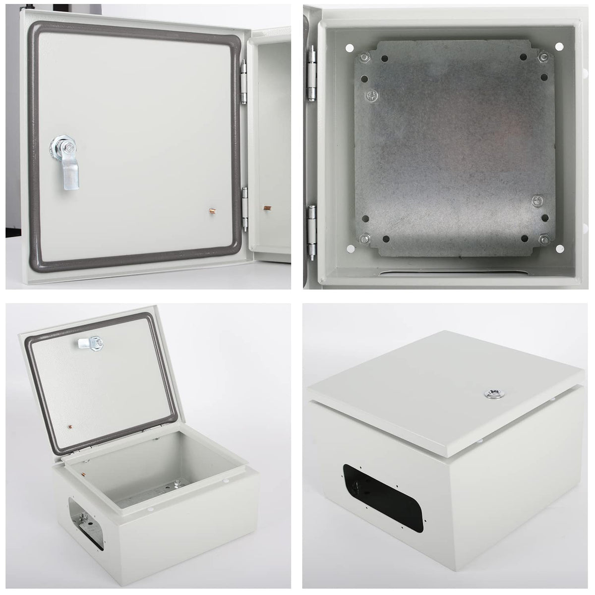 16 x 16 x 6'' NEMA 4X Steel Electrical Box with Mounting Plate F742557
