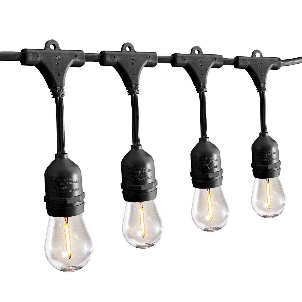 Black LED Outdoor String Lights X1099