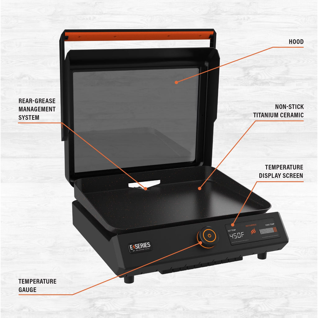 Electric Tabletop Griddle with Hood S5458