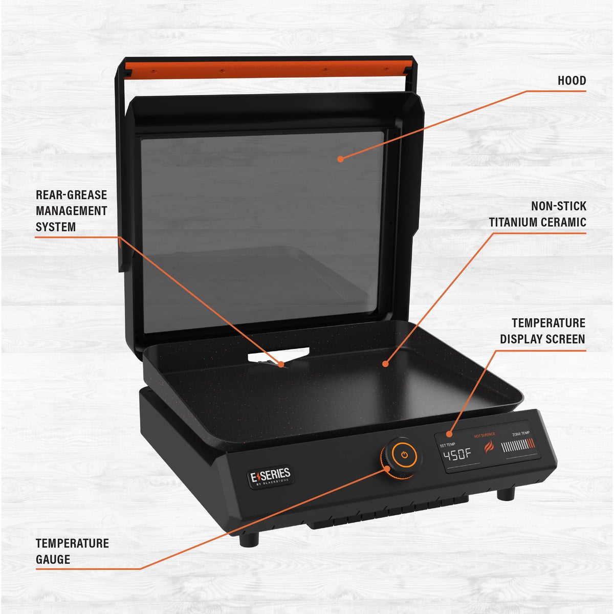 Electric Tabletop Griddle with Hood S5458