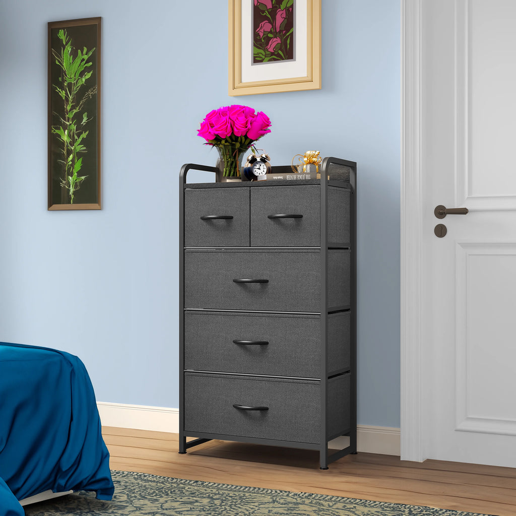 Fabric 5 Drawer Dresser P222