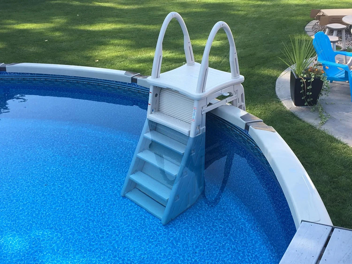 Adjustable A Frame Safety Ladder with Step Barrier F539