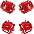 Red Powder Coated Caliper Assembly Set Kit T341