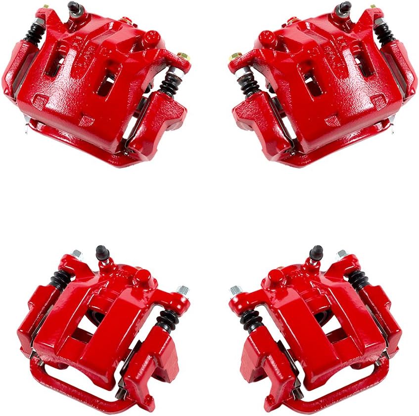 Red Powder Coated Caliper Assembly Set Kit T341