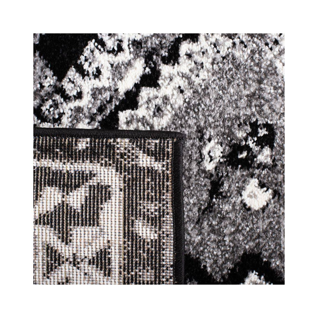 Grey / Black Vintage Rug N7836