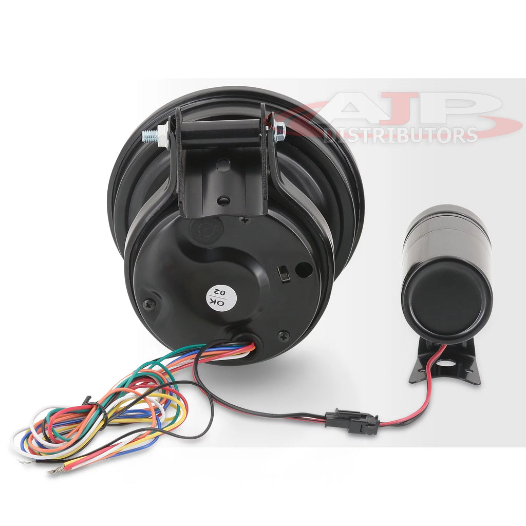 5" Black Face 4-in-1 Tachometer Gauge with Oil Water Temperature Pressure J15089