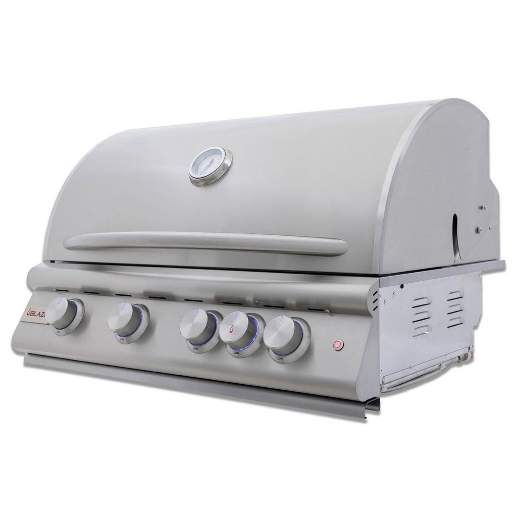 32-Inch 4-Burner Built-In Propane Gas Grill with Rear Infrared Burner & Lift-Assist Hood H237