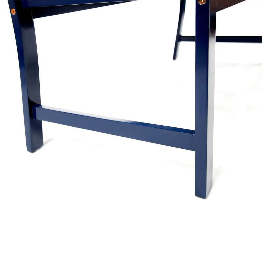 Navy Blue Acacia Wood Outdoor Bench U440816