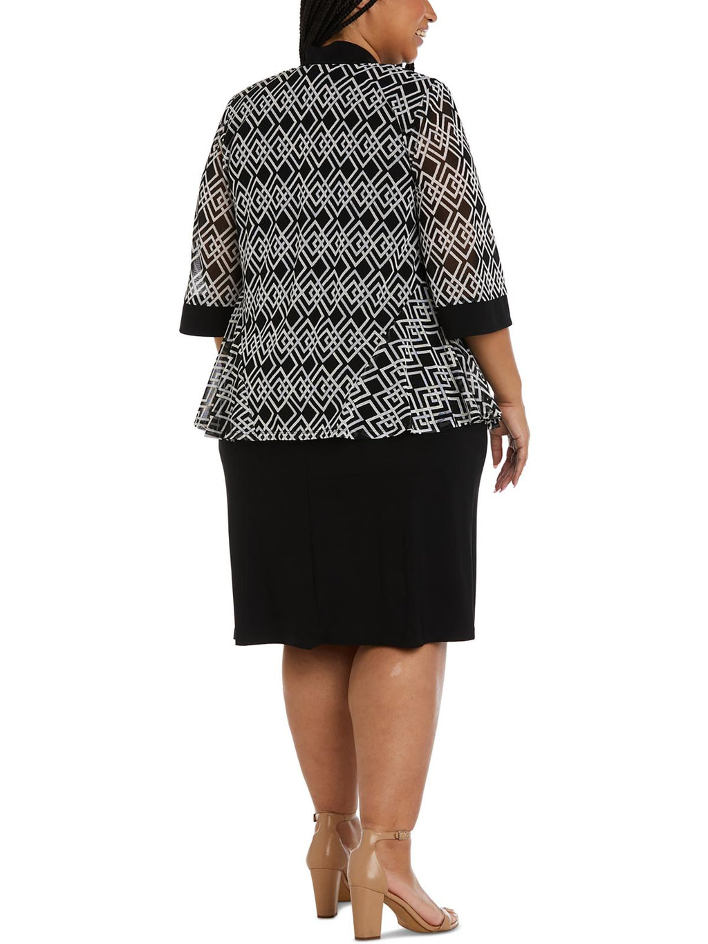 Plus Size Work Midi Shift Dress M88105