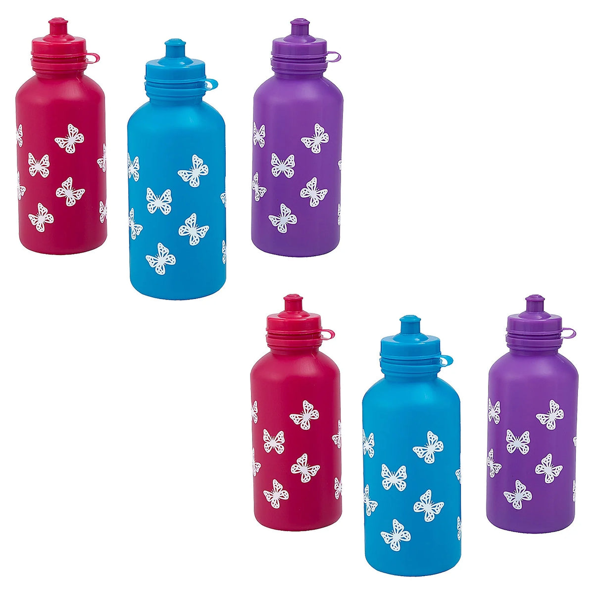 Butterfly Reusable BPA-Free Plastic Water Bottles Bulk 60 Ct I115017