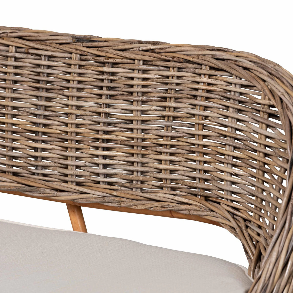 Greywashed Rattan Dining Nook Banquette Set V88085