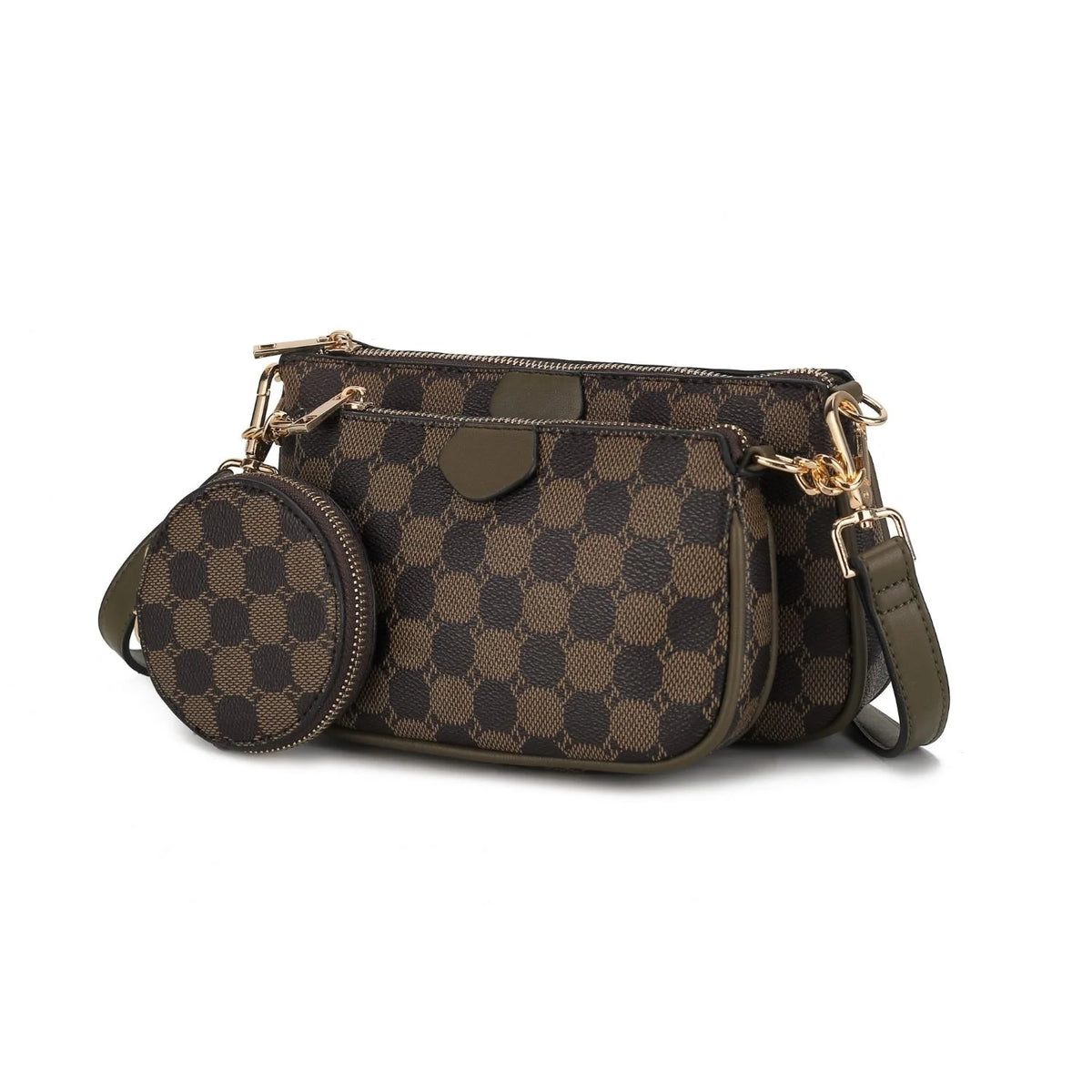 Black Crossbody Handbag 3-Piece Set J407695