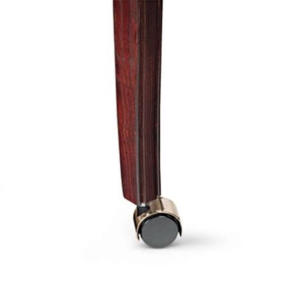 Guest Arm Chair with Casters, Mahogany/Oxblood J2331