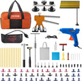74 PCS Paintless Dent Repair Kit with LED Baffle Board L44807